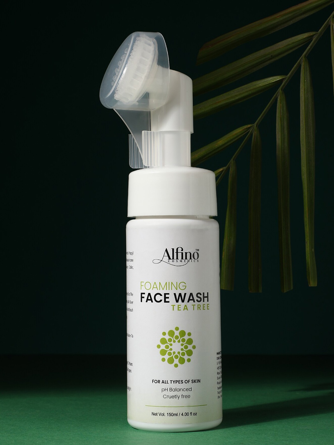 Alfino Tea Tree pH Balanced Foaming Face Wash with Built-In Brush - 150 ml, White
Alfino Tea Tree pH Balanced Foaming Face Wash with Built-In Brush - 150 ml, White