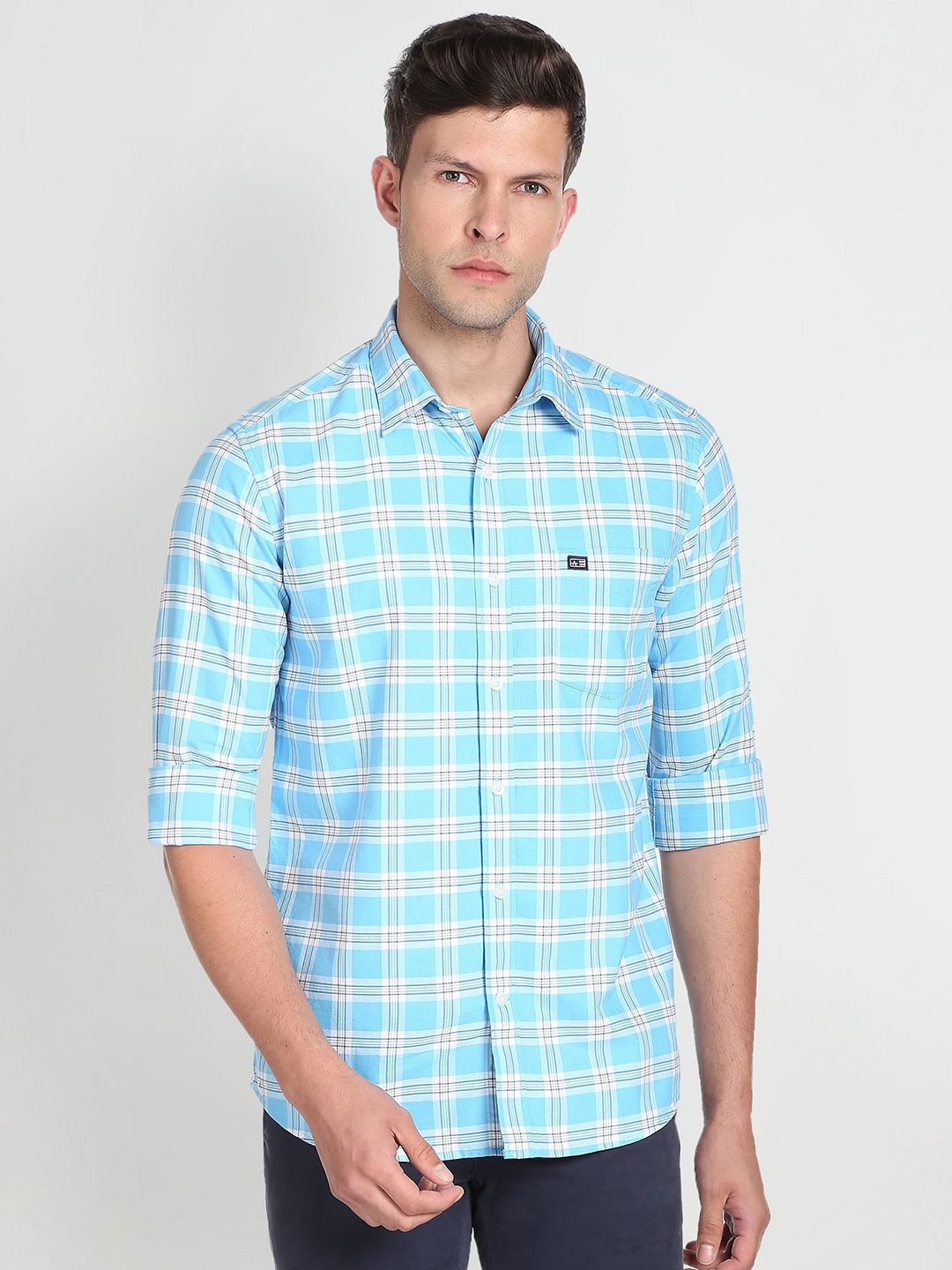 Arrow Sport Men Pure Cotton Manhattan Slim Fit Tartan Checks Opaque Casual Shirt, Blue
Arrow Sport Men Pure Cotton Manhattan Slim Fit Tartan Checks Opaque Casual Shirt, Blue