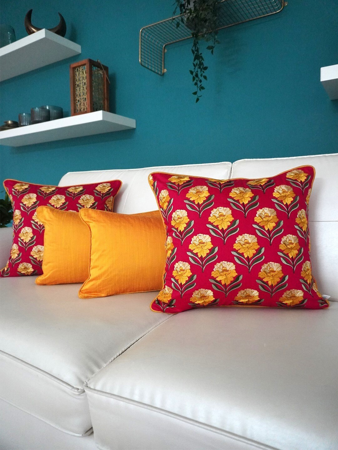 TARA- Sparkling Homes Pink & Orange 4 Piece Floral Embroidered Square Cushion Covers
TARA- Sparkling Homes Pink & Orange 4 Piece Floral Embroidered Square Cushion Covers