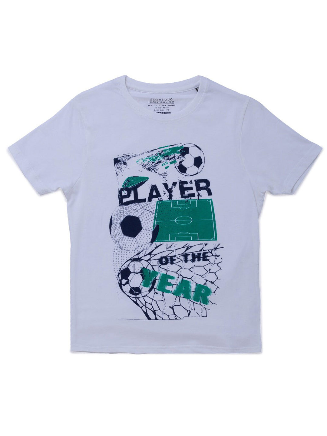 Status Quo Boys Typography Printed Cotton T-shirt, White
Status Quo Boys Typography Printed Cotton T-shirt, White