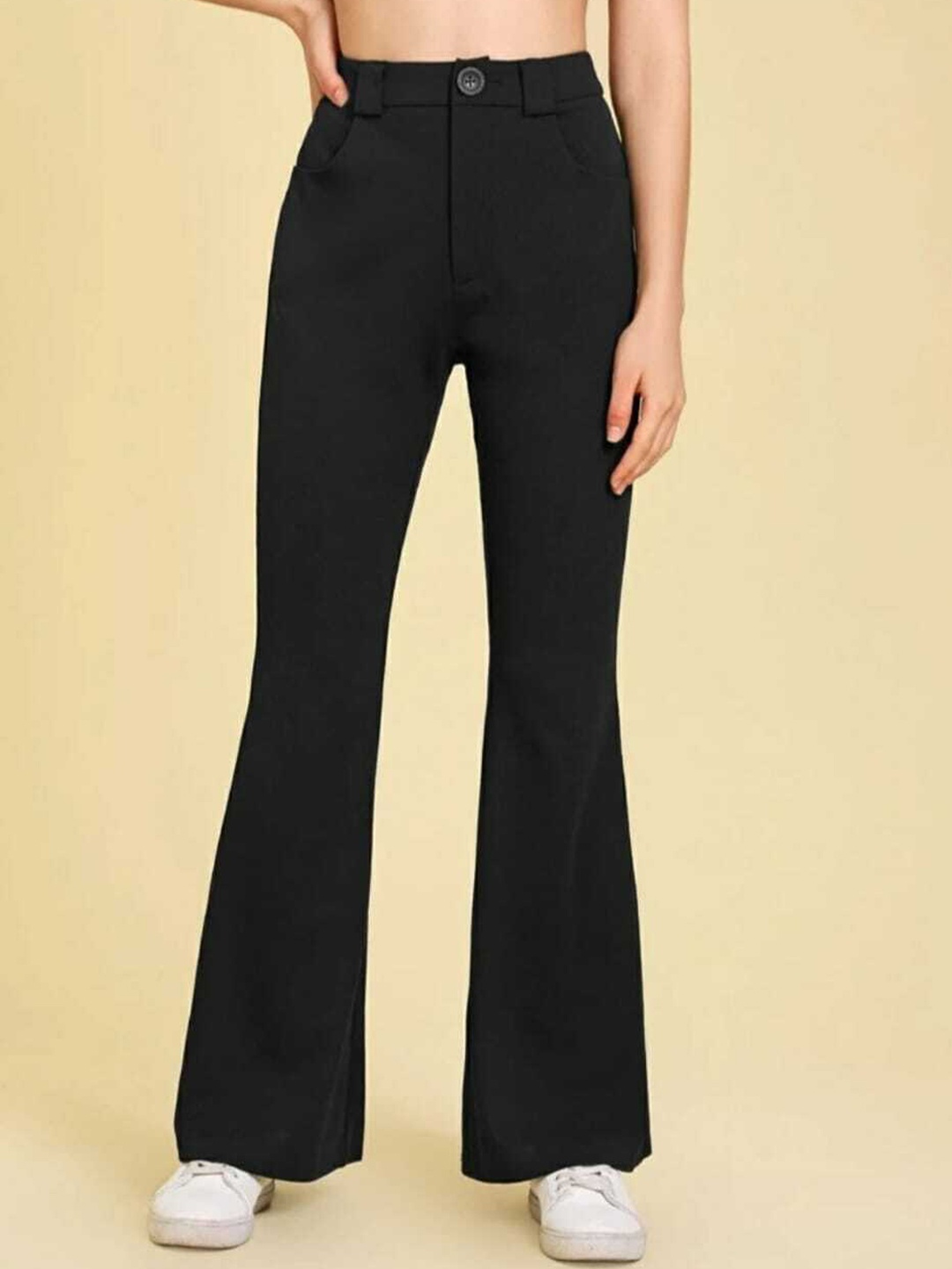 BROADSTAR Women Relaxed Straight Leg Flared High-Rise Easy Wash Bootcut Trouser, Black
BROADSTAR Women Relaxed Straight Leg Flared High-Rise Easy Wash Bootcut Trouser, Black