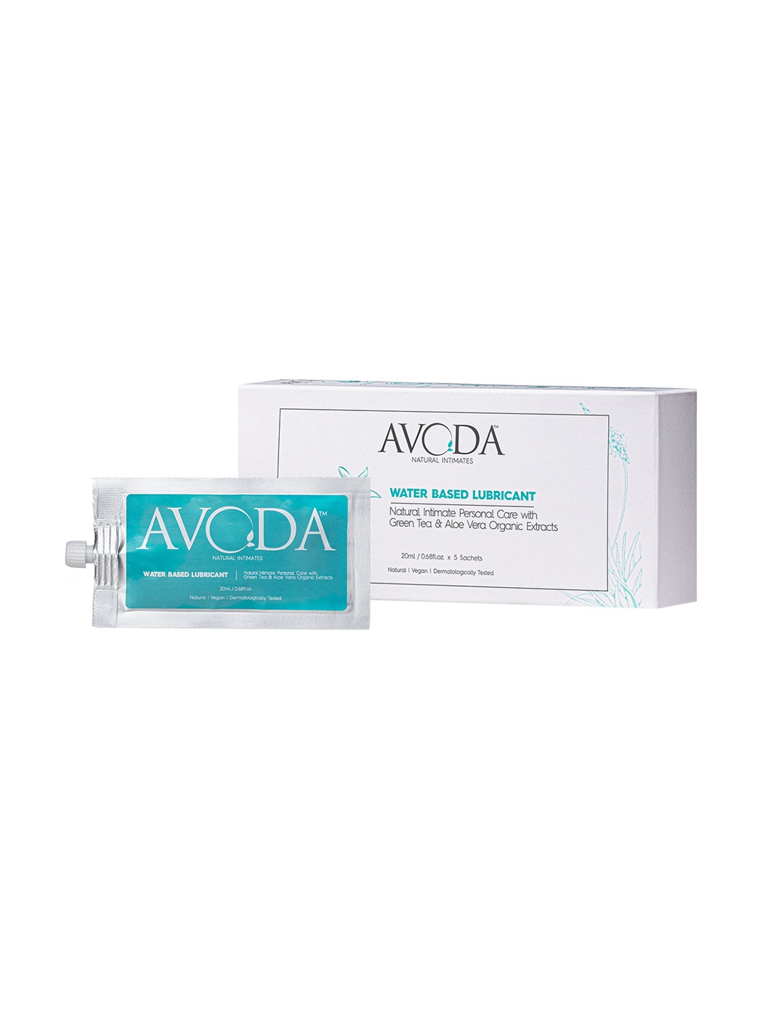 AVODA Natural Intimates Water Based Lubricant Sachet with Aloe & Green Tea - 20 ml, White
AVODA Natural Intimates Water Based Lubricant Sachet with Aloe & Green Tea - 20 ml, White