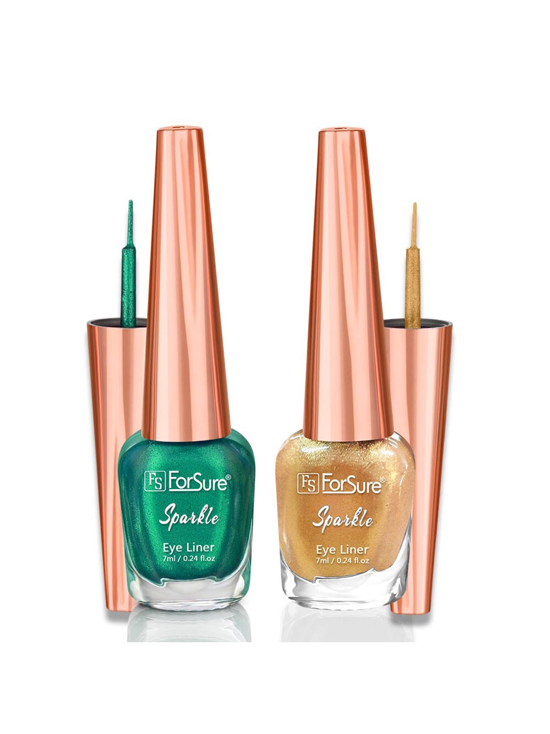 ForSure Set of 2 Sparkle Absolute Shine Liquid Glitter Eyeliners 7 ml Each - Shade 03 & 04, Green
ForSure Set of 2 Sparkle Absolute Shine Liquid Glitter Eyeliners 7 ml Each - Shade 03 & 04, Green