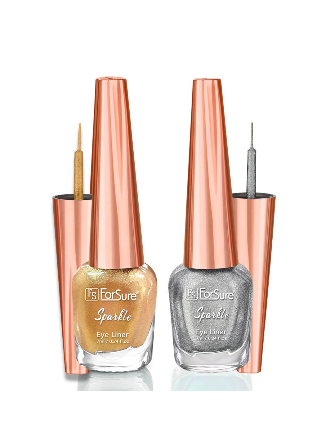 ForSure Set of 2 Sparkle Absolute Shine Liquid Glitter Eyeliners 7 ml Each - Shade 04 & 05, Gold
ForSure Set of 2 Sparkle Absolute Shine Liquid Glitter Eyeliners 7 ml Each - Shade 04 & 05, Gold