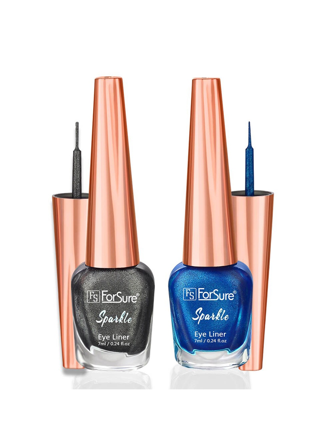 ForSure Set of 2 Sparkle Absolute Shine Liquid Glitter Eyeliners 7 ml Each - Shade 02 & 07, Grey
ForSure Set of 2 Sparkle Absolute Shine Liquid Glitter Eyeliners 7 ml Each - Shade 02 & 07, Grey