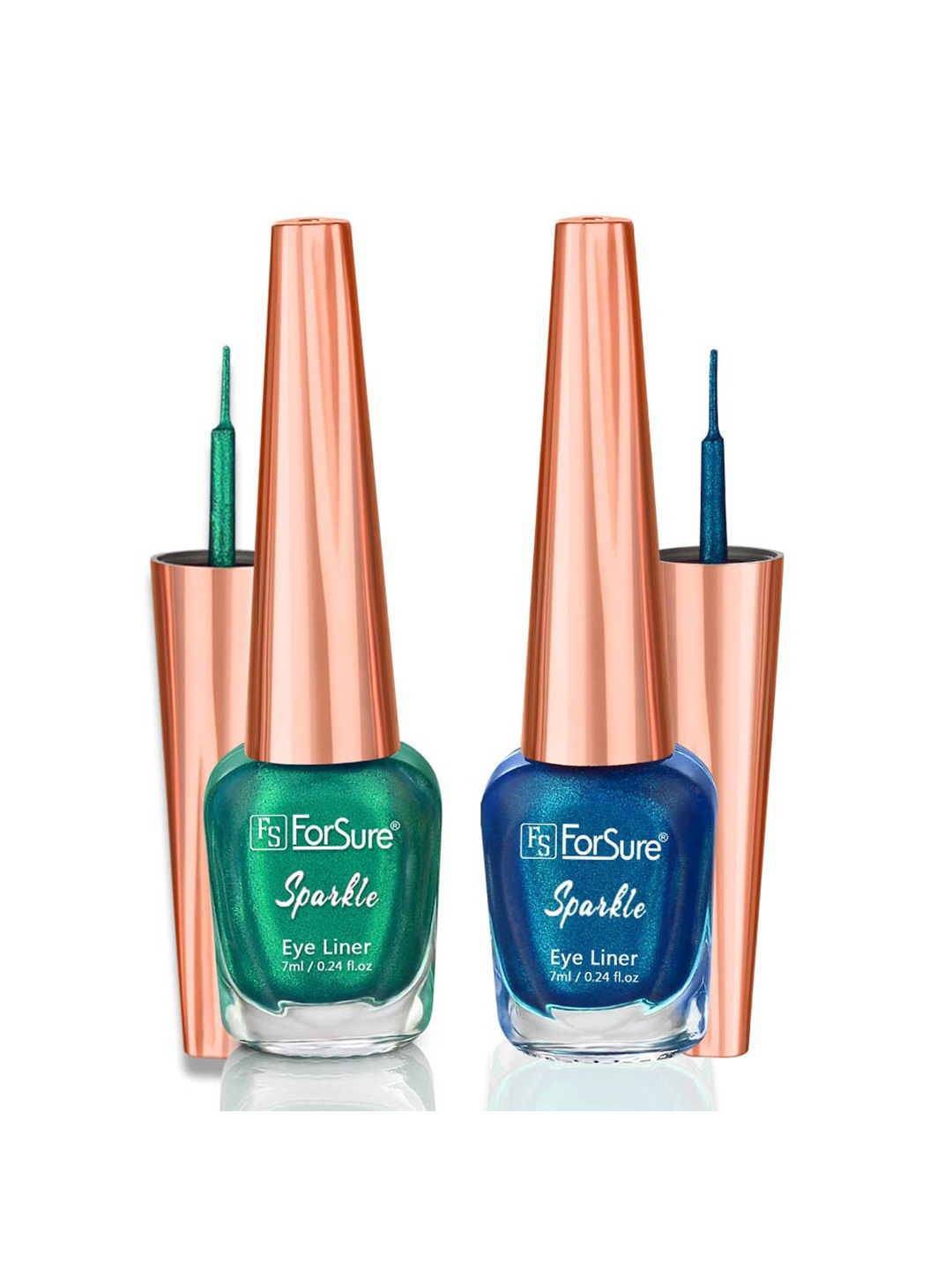 ForSure Set of 2 Sparkle Absolute Shine Liquid Glitter Eyeliners 7 ml Each - Shade 03 & 08, Green
ForSure Set of 2 Sparkle Absolute Shine Liquid Glitter Eyeliners 7 ml Each - Shade 03 & 08, Green