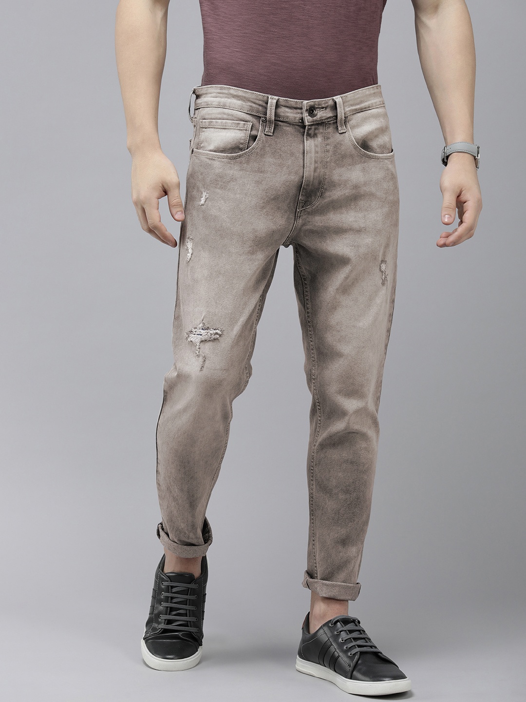 Pepe Jeans Men Skinny Fit Mildly Distressed Heavy Fade Stretchable Jeans, Grey
Pepe Jeans Men Skinny Fit Mildly Distressed Heavy Fade Stretchable Jeans, Grey