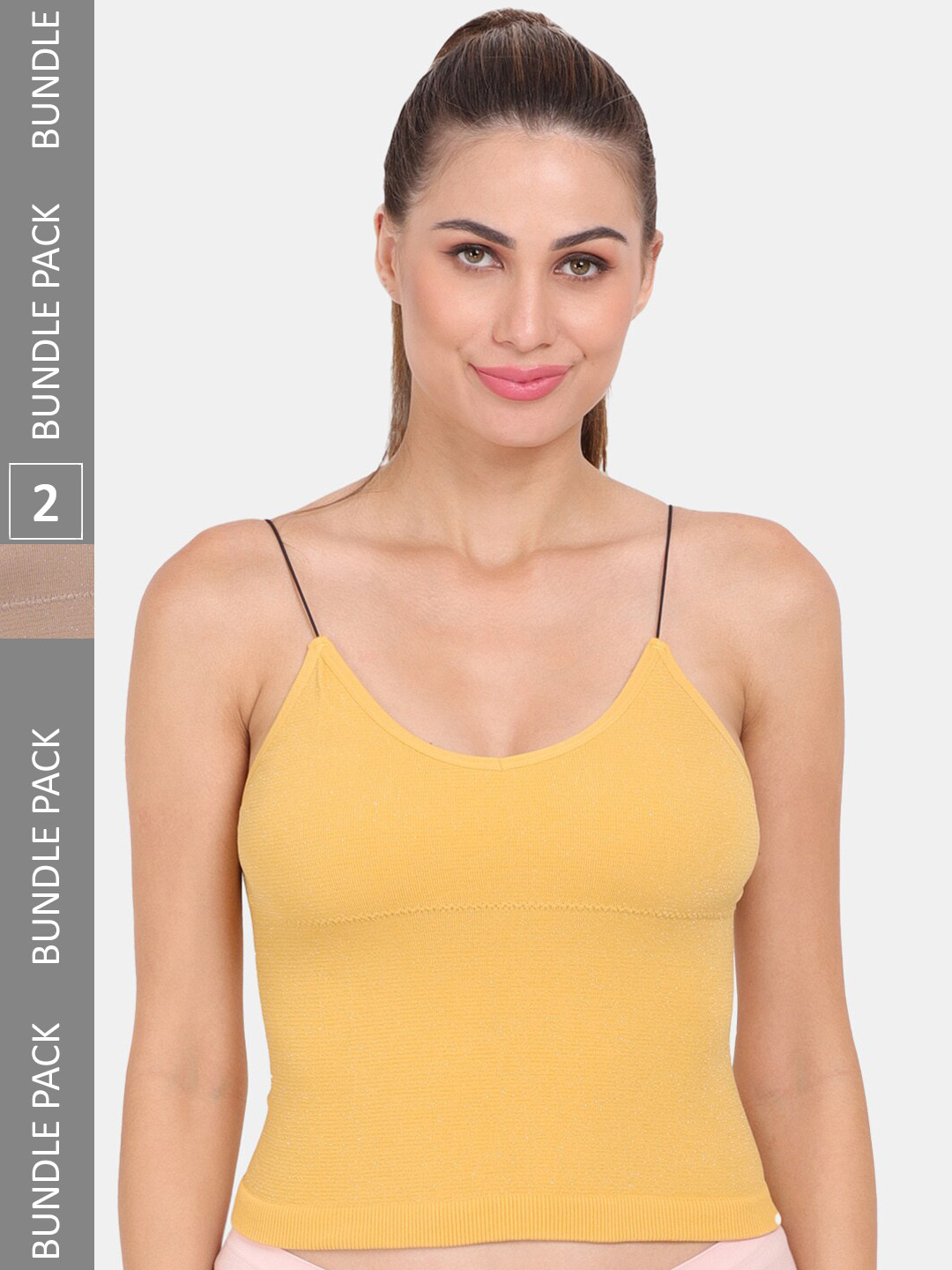 Amour Secret Pack Of 2 Spaghetti Strap Lightly Padded Camisoles, Yellow
Amour Secret Pack Of 2 Spaghetti Strap Lightly Padded Camisoles, Yellow