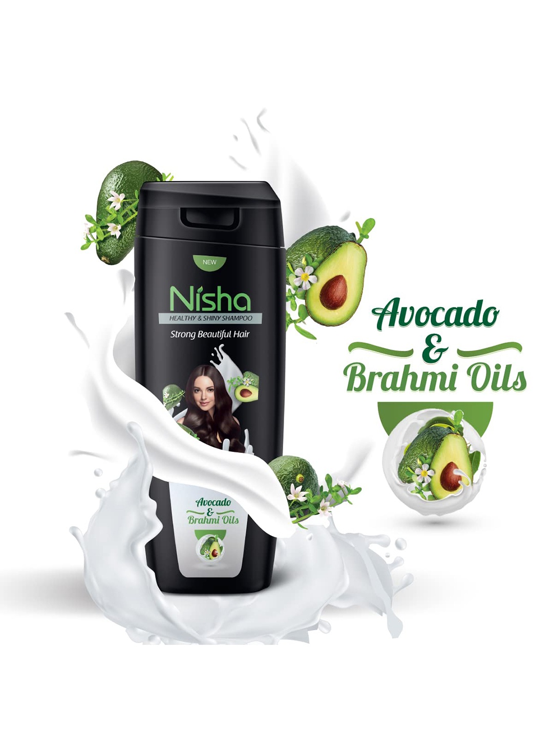 Nisha Set of 2 Healthy & Shiny Beautiful Hair Shampoo With Avocada & Brahmi Oils 180 ml, Black
Nisha Set of 2 Healthy & Shiny Beautiful Hair Shampoo With Avocada & Brahmi Oils 180 ml, Black