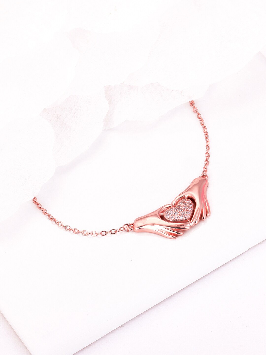 GIVA Women 925 Sterling Silver & Rose Gold-Plated Cubic Zirconia Cuff Bracelet, White
GIVA Women 925 Sterling Silver & Rose Gold-Plated Cubic Zirconia Cuff Bracelet, White