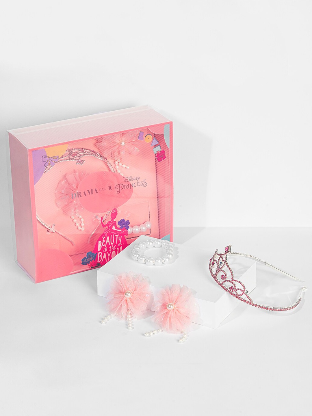 HAIR DRAMA COMPANY Girls Set of 4 Disney Princess Embellished Hair Accessory Set, Pink
HAIR DRAMA COMPANY Girls Set of 4 Disney Princess Embellished Hair Accessory Set, Pink
