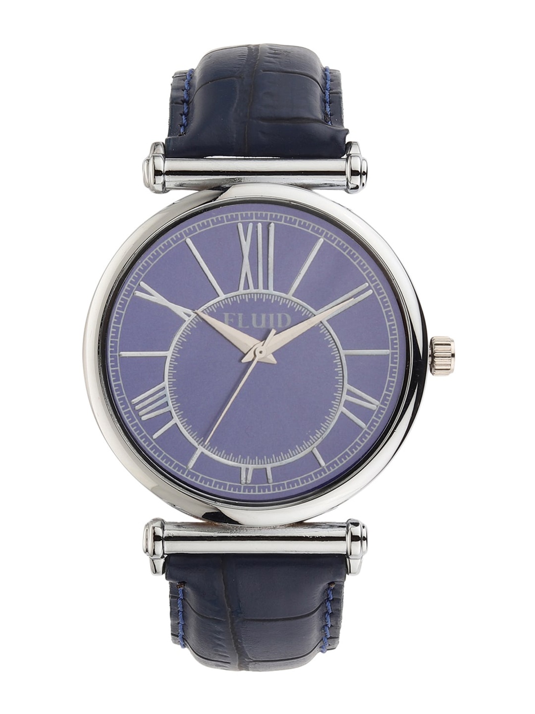 FLUID Men Leather Textured Straps Analogue Watch FL23-783G-BL01, Blue