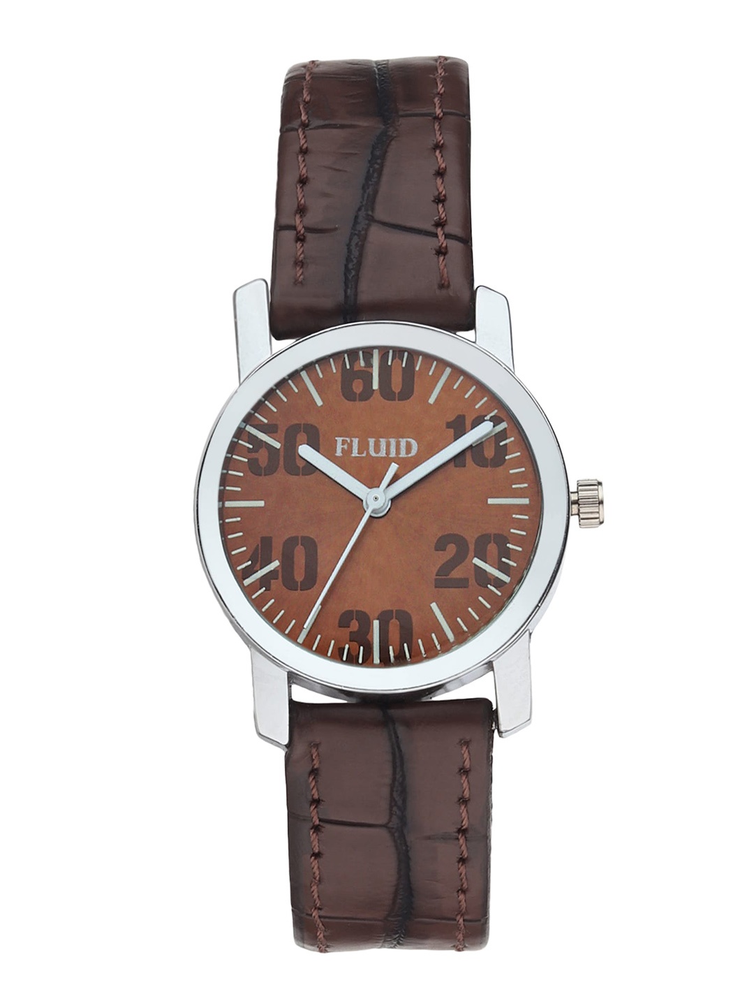 FLUID Women Patterned Dial & Leather Textured Straps Analogue Watch(FL23-789L-BR01), Brown
FLUID Women Patterned Dial & Leather Textured Straps Analogue Watch(FL23-789L-BR01), Brown