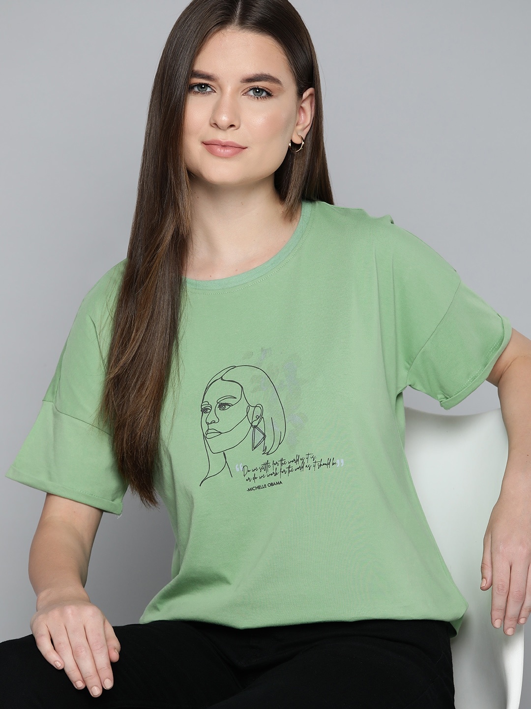 Chemistry Typography & Graphic Printed Drop-Shoulder Sleeves Pure Cotton T-shirt, Green
Chemistry Typography & Graphic Printed Drop-Shoulder Sleeves Pure Cotton T-shirt, Green