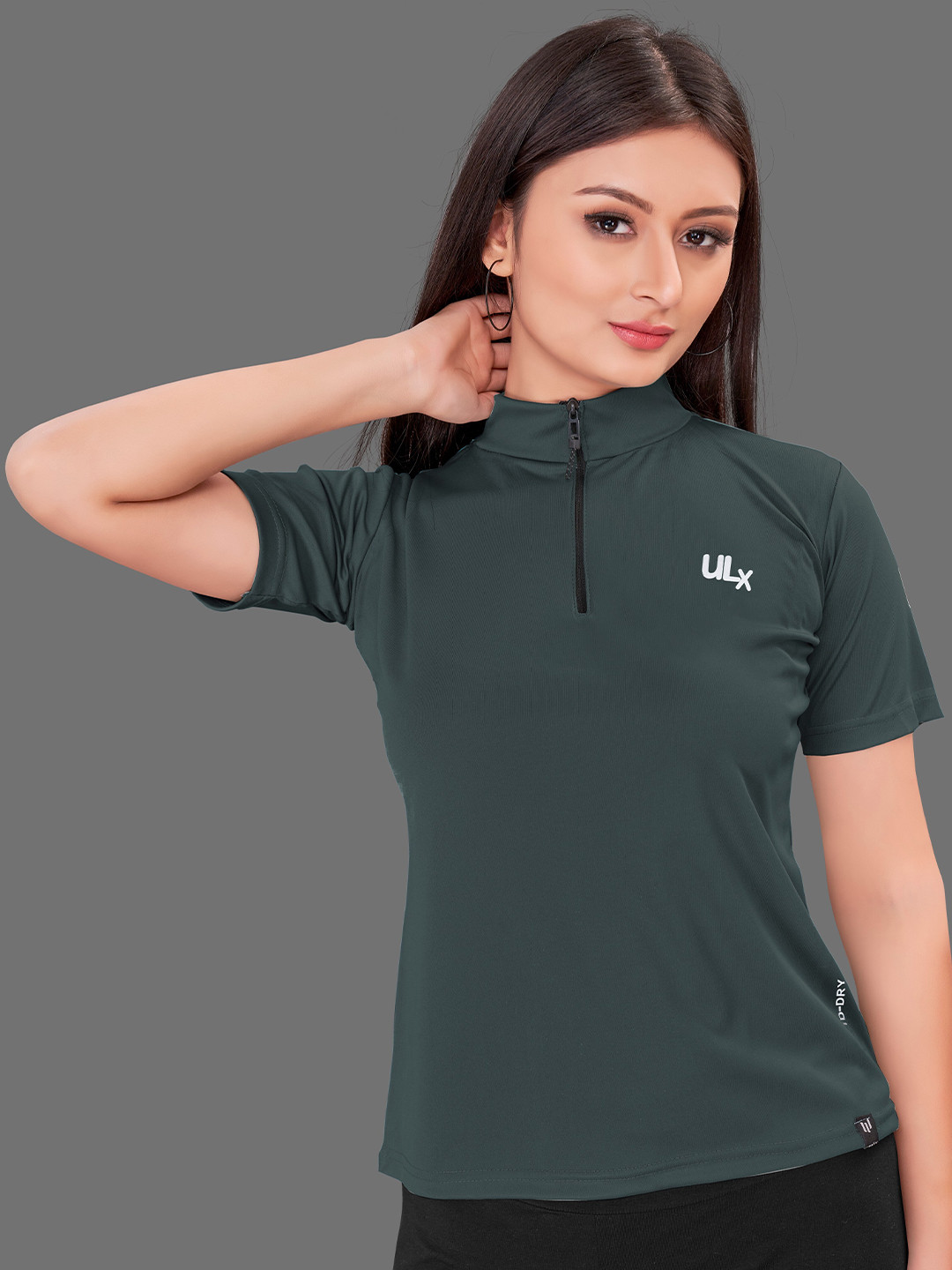 Urban Luxe Women High Neck Slim Fit T-shirt, Green
Urban Luxe Women High Neck Slim Fit T-shirt, Green