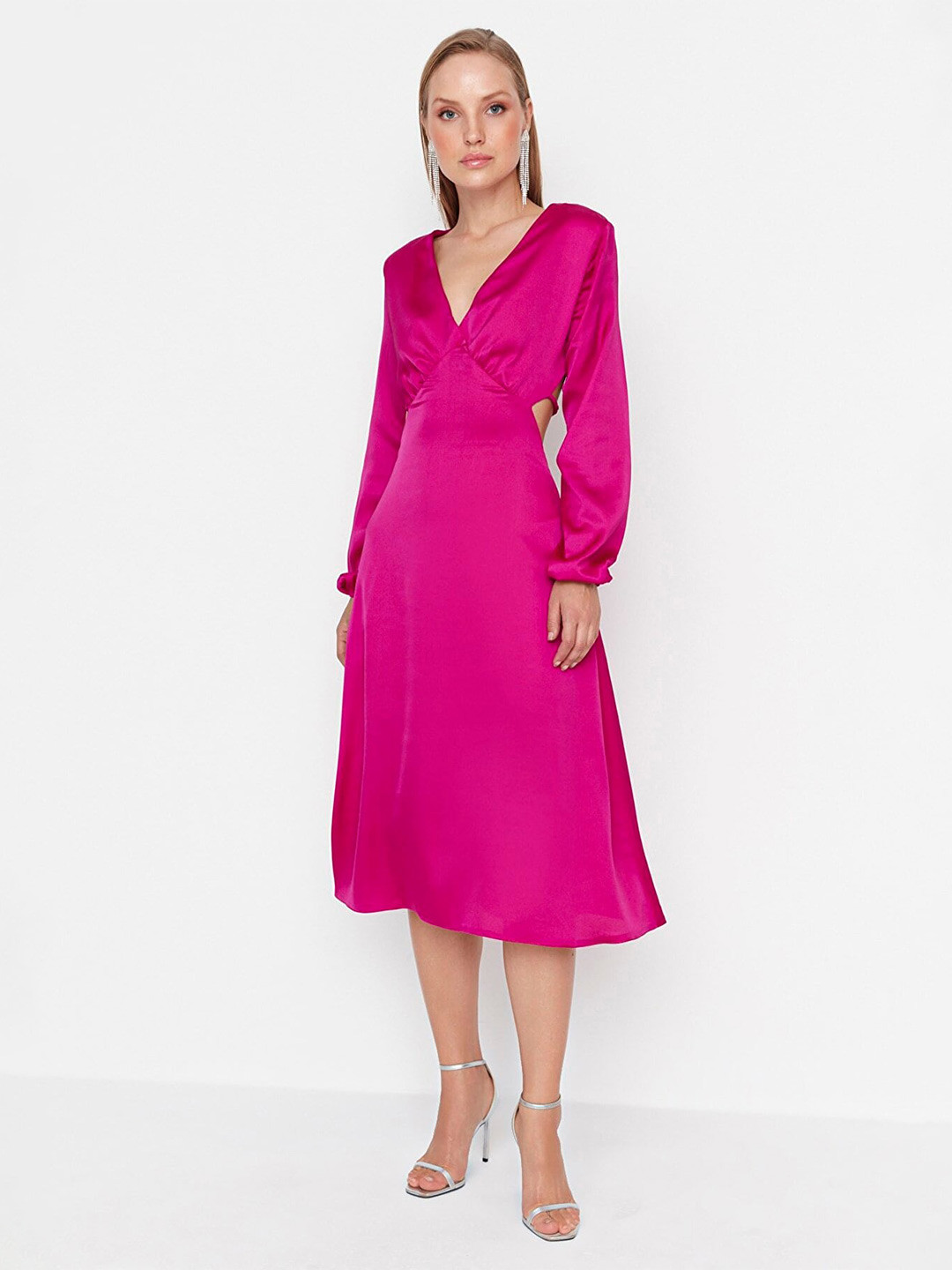 Trendyol Empire Midi Dress, Fuchsia 
Trendyol Empire Midi Dress, Fuchsia