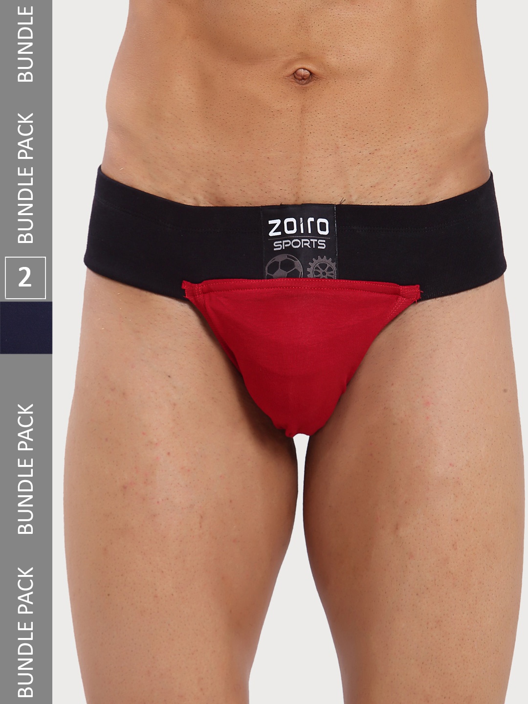 Zoiro Men Pack of 2 Mid-Rise Skin-Friendly Briefs SPORTSGYMSUPPORTERIE-514ChineseRed+Navy, Red
Zoiro Men Pack of 2 Mid-Rise Skin-Friendly Briefs SPORTSGYMSUPPORTERIE-514ChineseRed+Navy, Red
