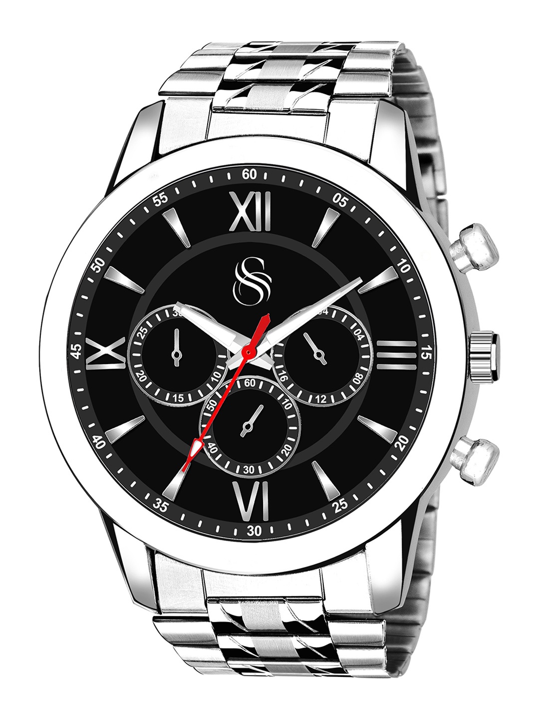 Shocknshop Men Stainless Steel Bracelet Style Straps Analogue Watch Watch69Black, Black
Shocknshop Men Stainless Steel Bracelet Style Straps Analogue Watch Watch69Black, Black