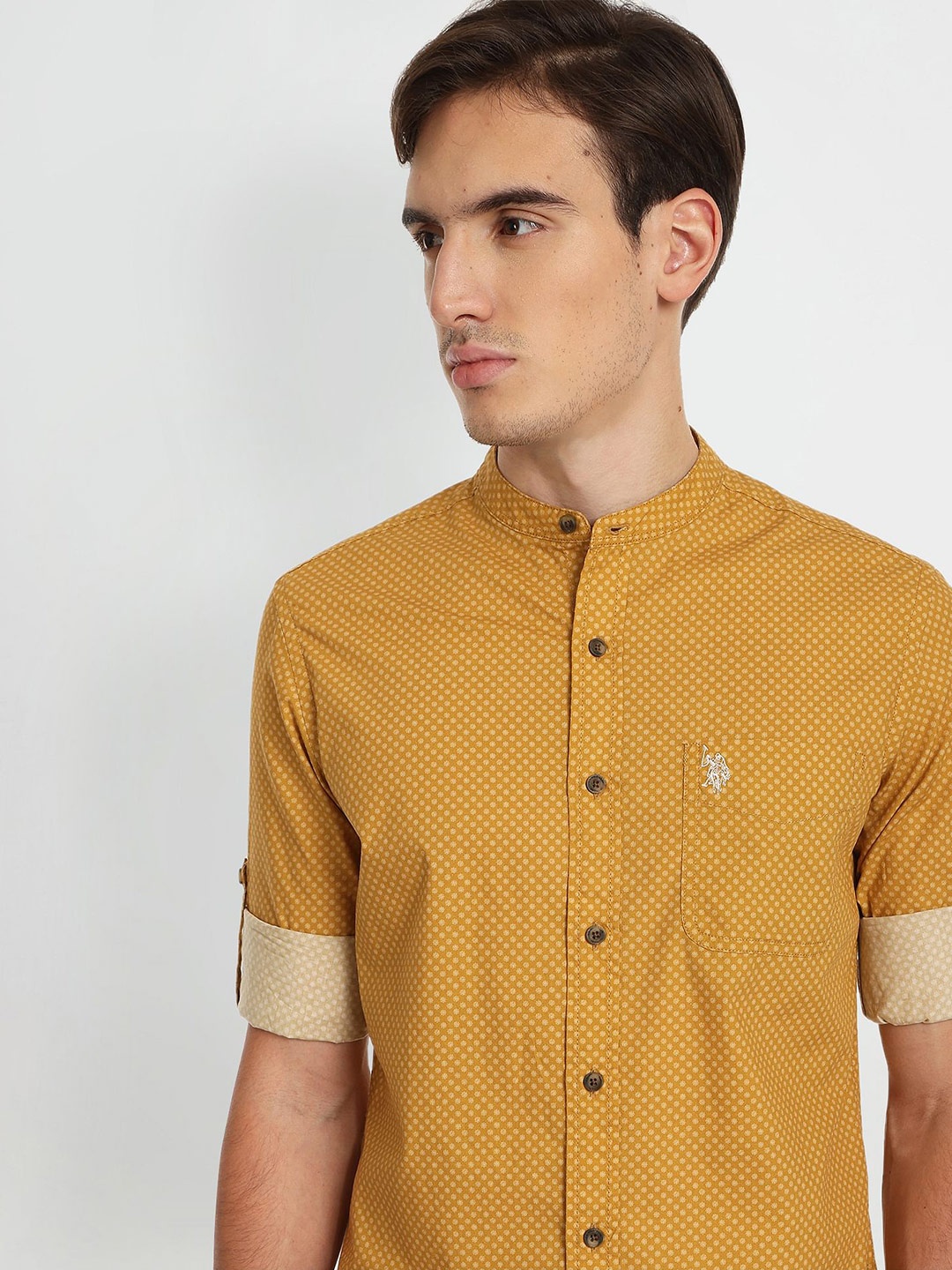U.S. Polo Assn. Denim Co. Men Geometric Printed Pure Cotton Casual Shirt, Mustard
U.S. Polo Assn. Denim Co. Men Geometric Printed Pure Cotton Casual Shirt, Mustard