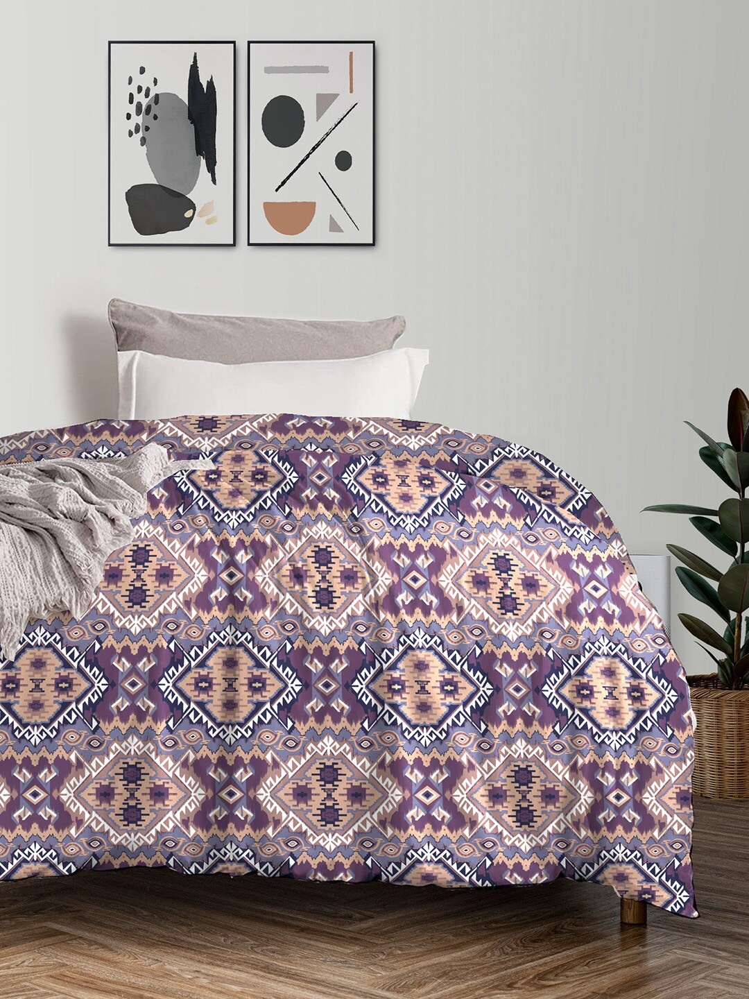 MYTRIDENT Feather Tales Geometric Mild Winter 150 GSM Pure Cotton Single Bed Comforter, Blue
MYTRIDENT Feather Tales Geometric Mild Winter 150 GSM Pure Cotton Single Bed Comforter, Blue