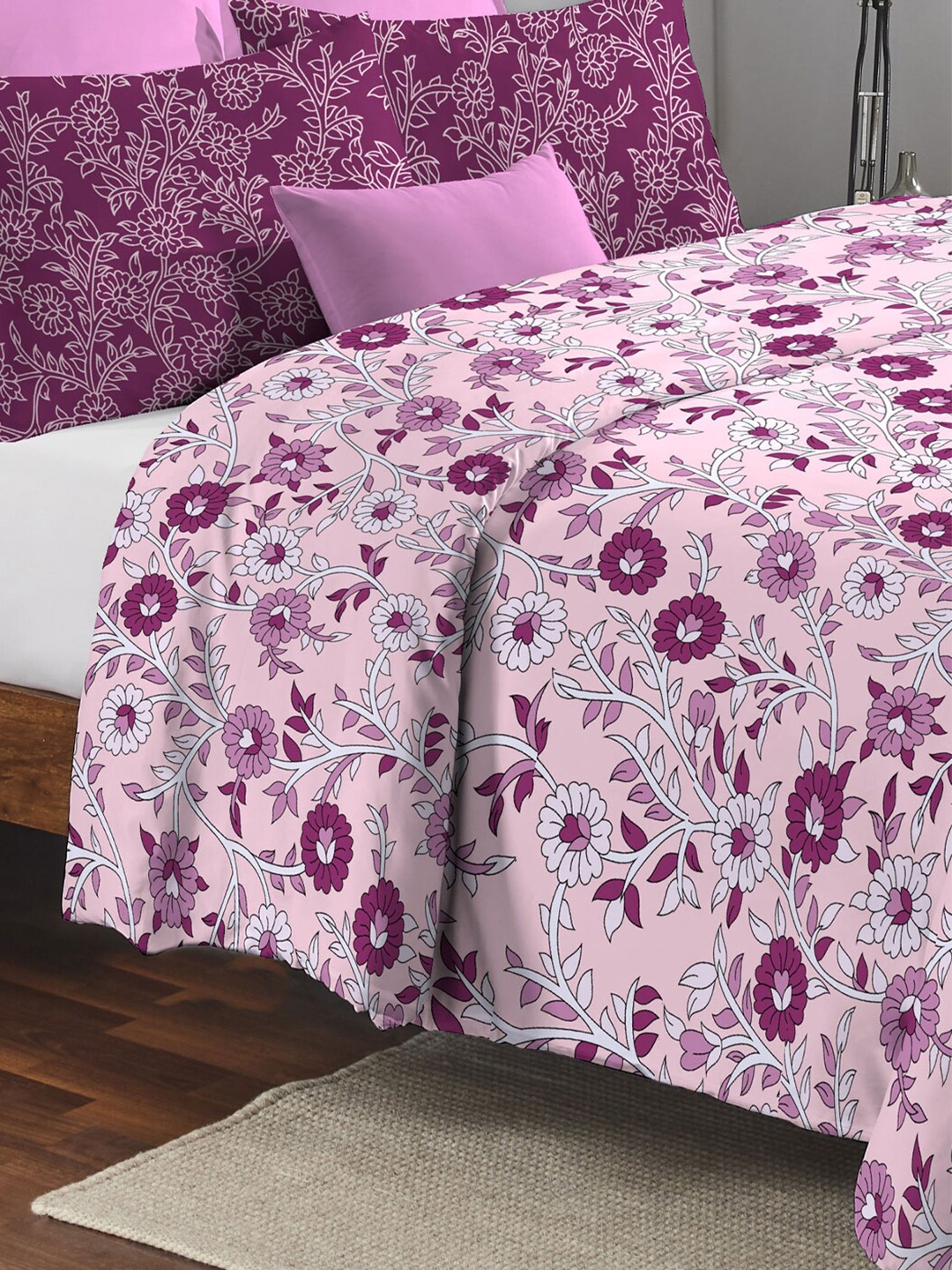 MYTRIDENT Feather Tales Floral Mild Winter 150 GSM Pure Cotton Double Bed Comforter, Purple
MYTRIDENT Feather Tales Floral Mild Winter 150 GSM Pure Cotton Double Bed Comforter, Purple