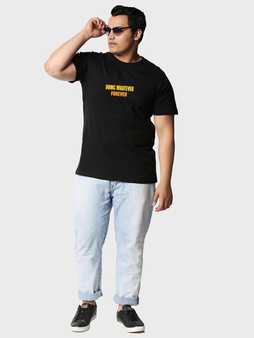 Bewakoof Plus Men Plus Size Minions Printed Loose Cotton T-shirt, Black
Bewakoof Plus Men Plus Size Minions Printed Loose Cotton T-shirt, Black