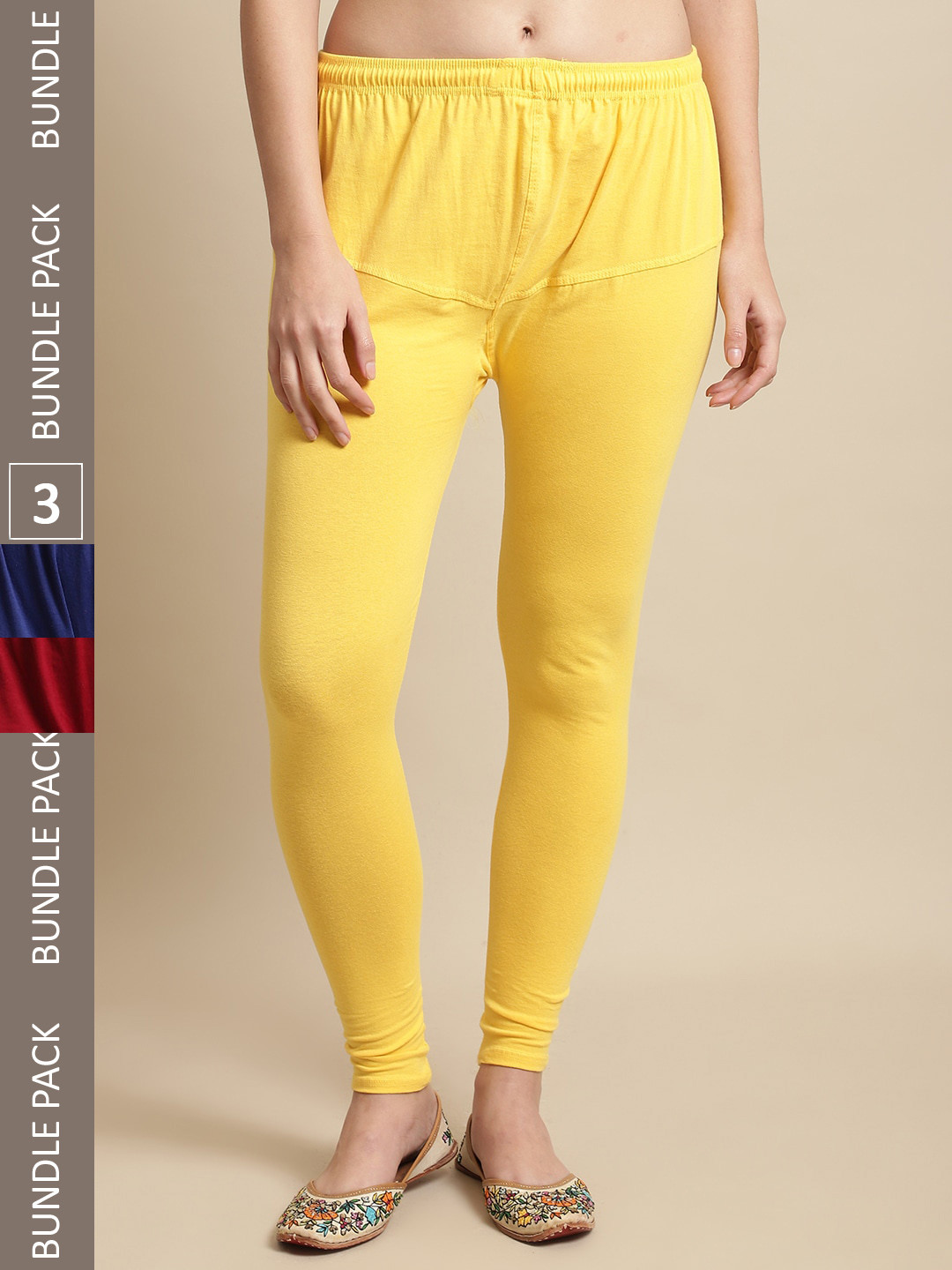 KEX Pack Of 3 Cotton Churidar-Length Leggings, Maroon
KEX Pack Of 3 Cotton Churidar-Length Leggings, Maroon