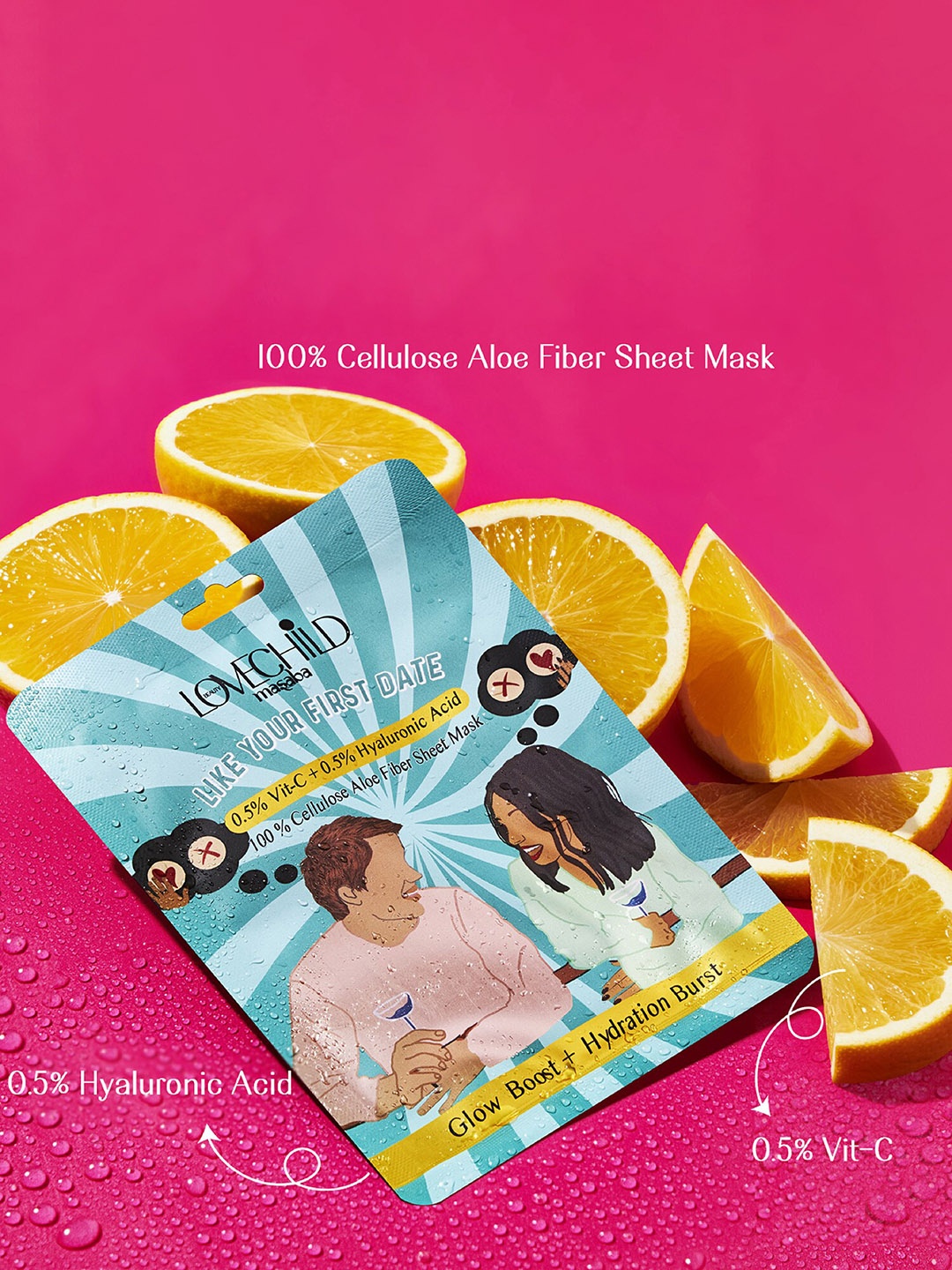 Lovechild Masaba Like Your First Date 100% Cellulose Aloe Fiber Sheet Mask - 20g, Green
Lovechild Masaba Like Your First Date 100% Cellulose Aloe Fiber Sheet Mask - 20g, Green