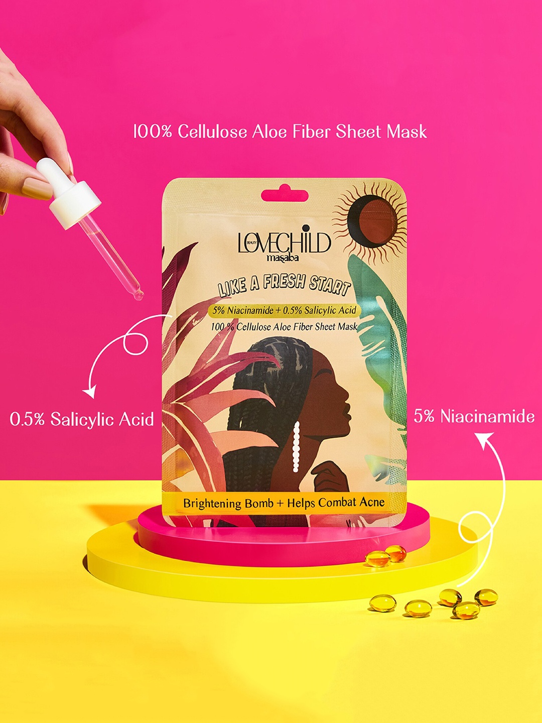 Lovechild Masaba Like A Fresh Start 100% Cellulose Aloe Fiber Sheet Mask - 20g, Peach
Lovechild Masaba Like A Fresh Start 100% Cellulose Aloe Fiber Sheet Mask - 20g, Peach