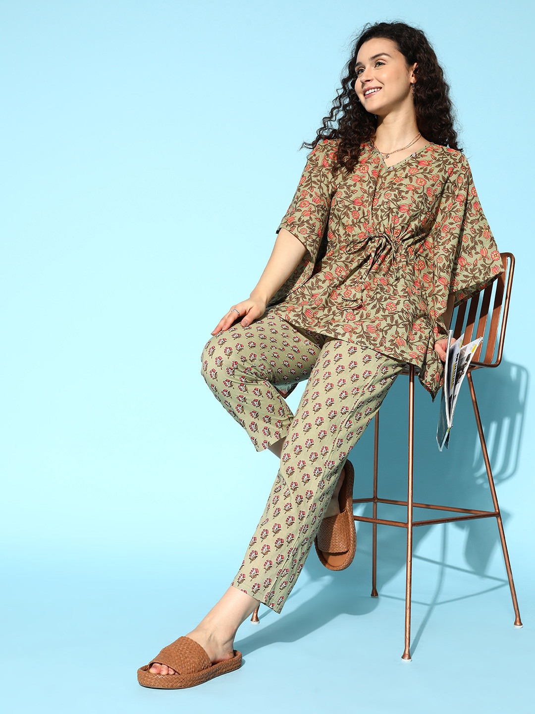 Sweet Dreams Women Ethnic Motifs Printed Night suit, Green
Sweet Dreams Women Ethnic Motifs Printed Night suit, Green