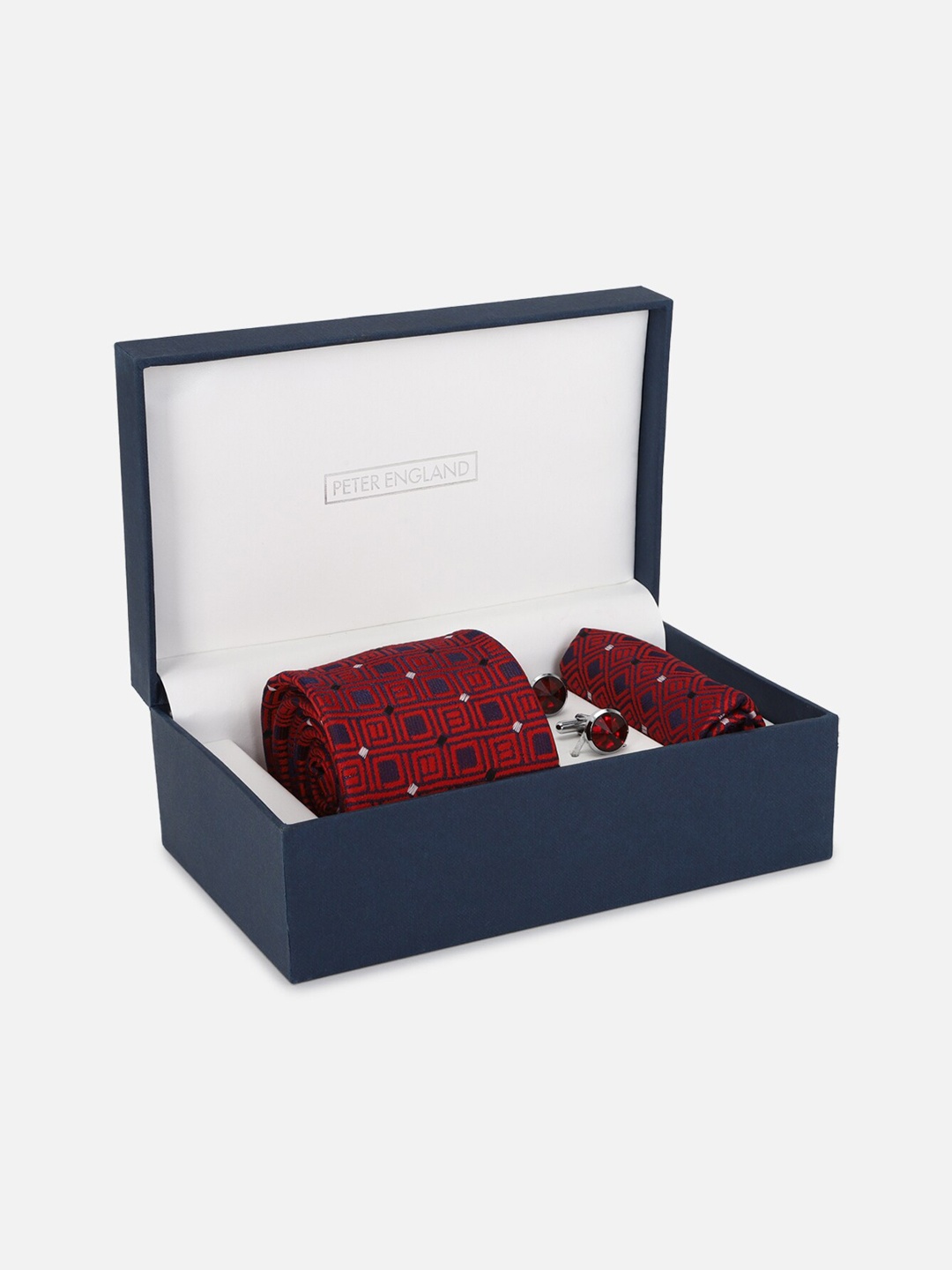 Peter England Men Accessory Gift Set, Maroon