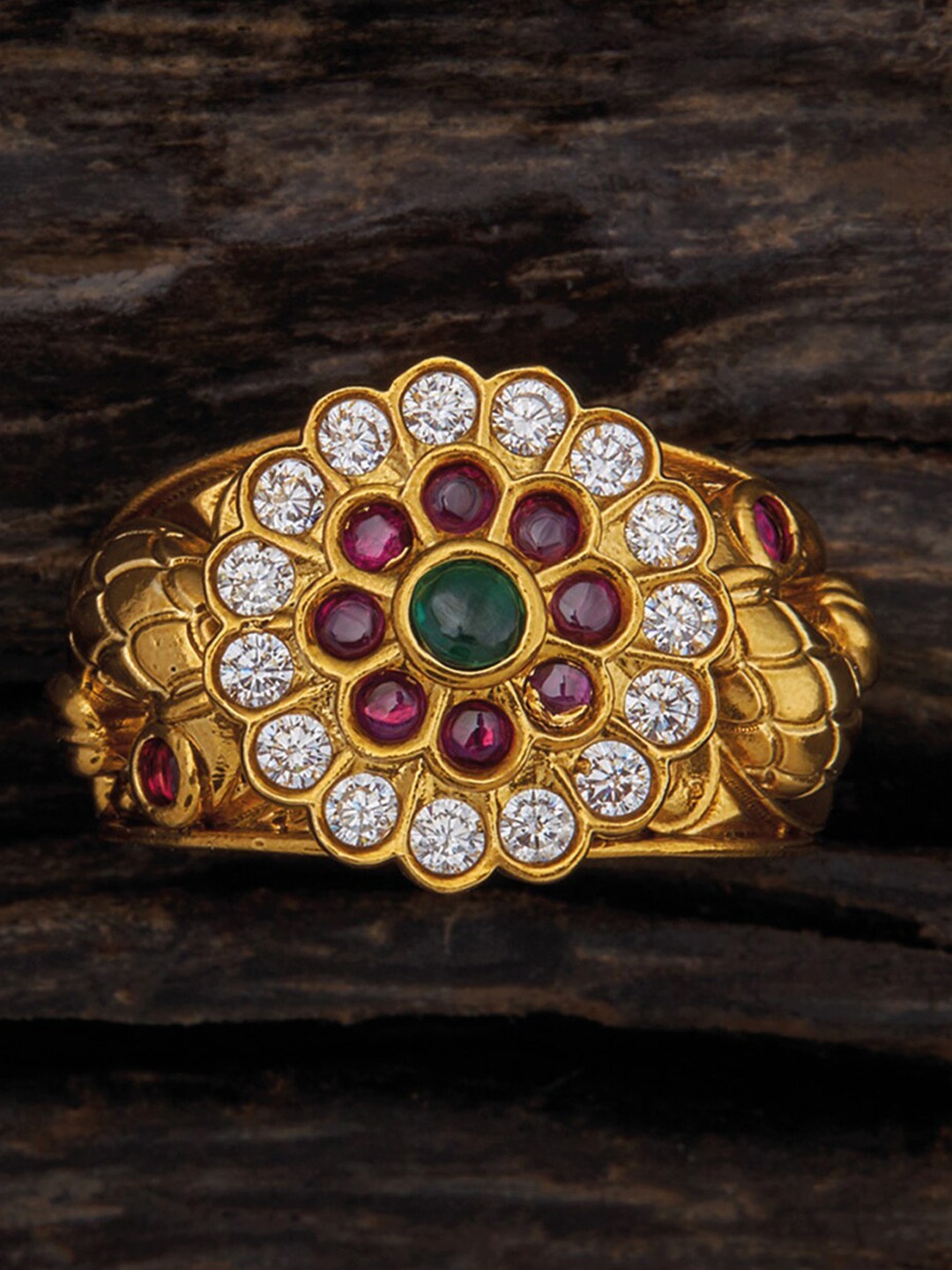 Kushal's Fashion Jewellery Gold-Plated Stone-Studded Antique Adjustable Finger Ring, Green
Kushal's Fashion Jewellery Gold-Plated Stone-Studded Antique Adjustable Finger Ring, Green