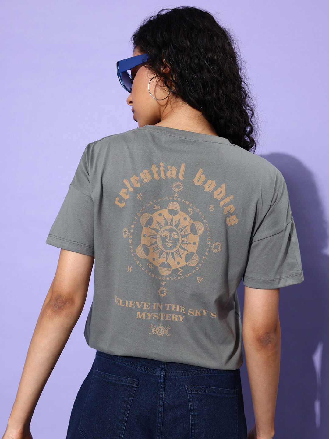 Moda Rapido Printed Pure Cotton T-shirt, Grey 
Moda Rapido Printed Pure Cotton T-shirt, Grey