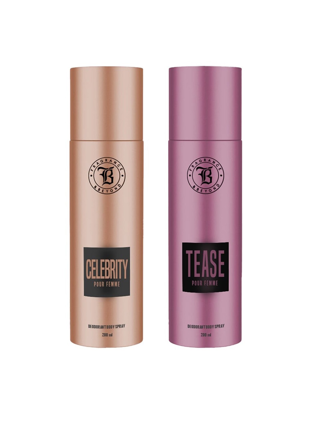 Fragrance & Beyond Women Set of Celebrity & Tease Deodorant Body Sprays - 200 ml Each, Pink
Fragrance & Beyond Women Set of Celebrity & Tease Deodorant Body Sprays - 200 ml Each, Pink