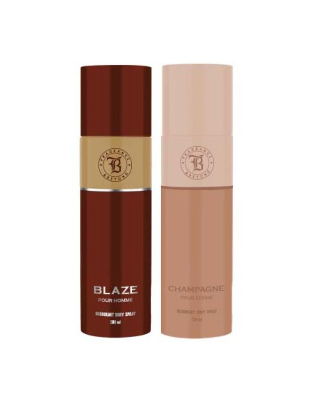 Fragrance & Beyond Set of Men Blaze & Women Champagne Deodorant Body Spray - 200 ml Each, Maroon
Fragrance & Beyond Set of Men Blaze & Women Champagne Deodorant Body Spray - 200 ml Each, Maroon