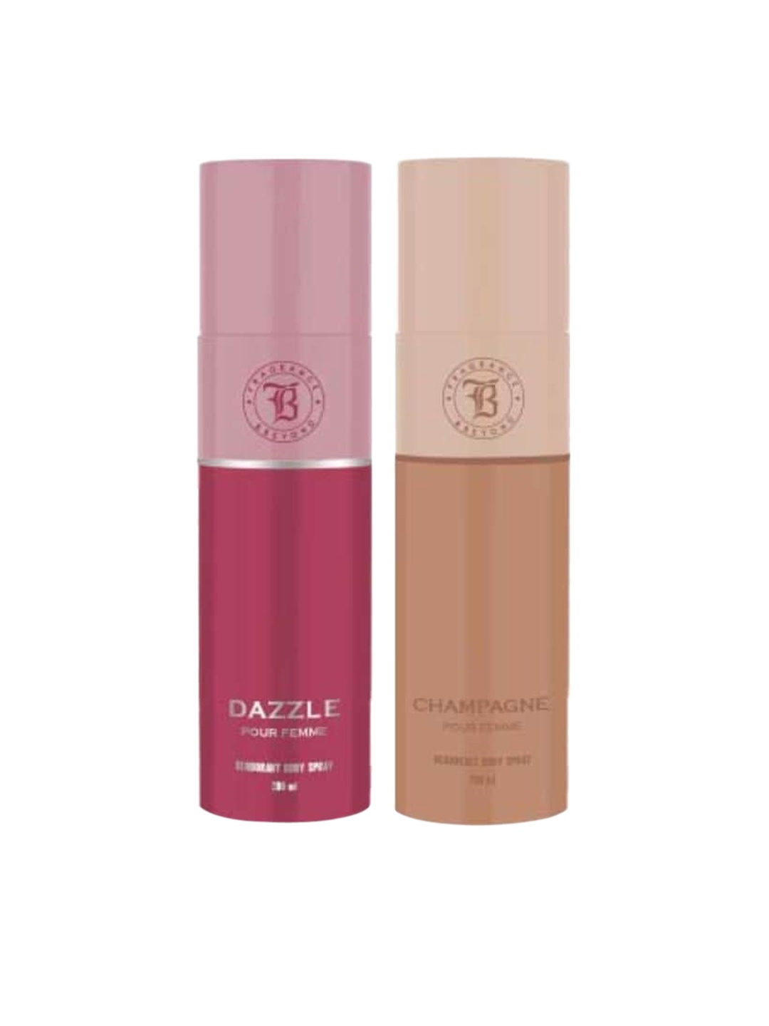 Fragrance & Beyond Women Set of Dazzle & Champagne Deodorant Body Spray - 200 ml Each, Pink
Fragrance & Beyond Women Set of Dazzle & Champagne Deodorant Body Spray - 200 ml Each, Pink