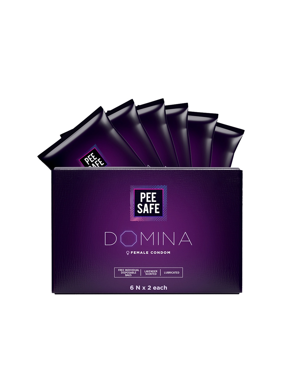 PEESAFE Domina Lubricated Lavender Scented Female Condoms with Disposable Bags - 12 Pcs, Purple
PEESAFE Domina Lubricated Lavender Scented Female Condoms with Disposable Bags - 12 Pcs, Purple