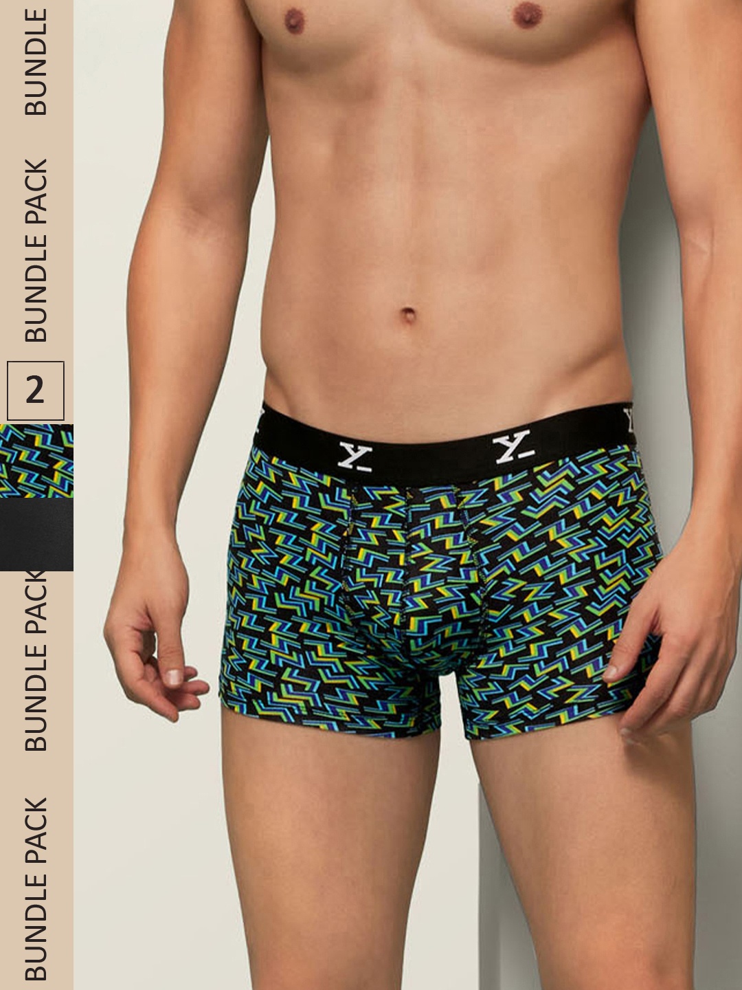 XYXX Men IntelliSoft Antimicrobial Micro Modal Pack of 2 Shuffle Trunks XYTRNK2PCKN46, Black
XYXX Men IntelliSoft Antimicrobial Micro Modal Pack of 2 Shuffle Trunks XYTRNK2PCKN46, Black
