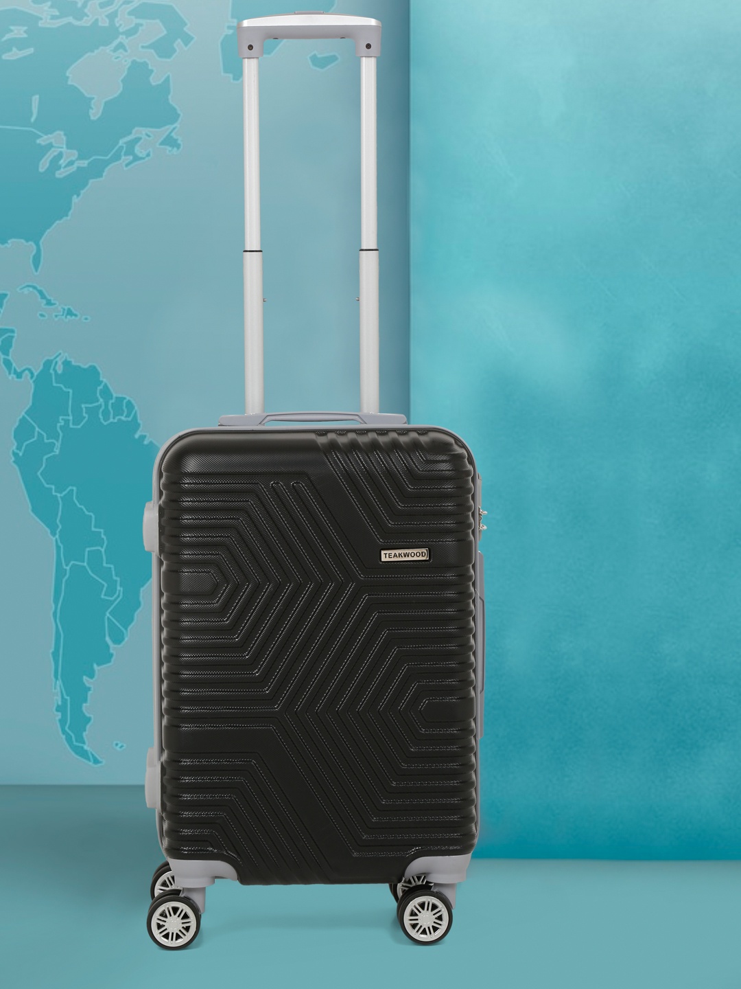 Teakwood Leathers Textured 360 Degree Rotation Hard Cabin-Sized Trolley Bag 57 CM, Black
Teakwood Leathers Textured 360 Degree Rotation Hard Cabin-Sized Trolley Bag 57 CM, Black