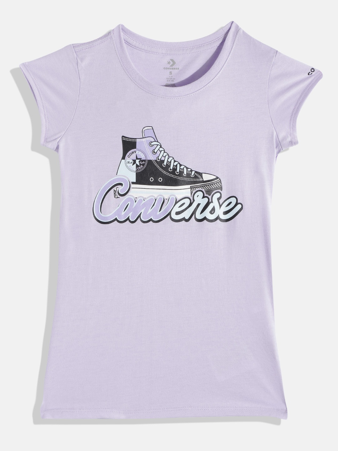 Converse Brand Logo Printed T-shirt, Violet