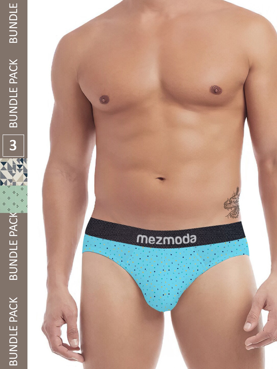mezmoda Men Pack Of 3 Printed Anti Microbial Ultra Soft Breathable Hipster Briefs, Sea green
mezmoda Men Pack Of 3 Printed Anti Microbial Ultra Soft Breathable Hipster Briefs, Sea green