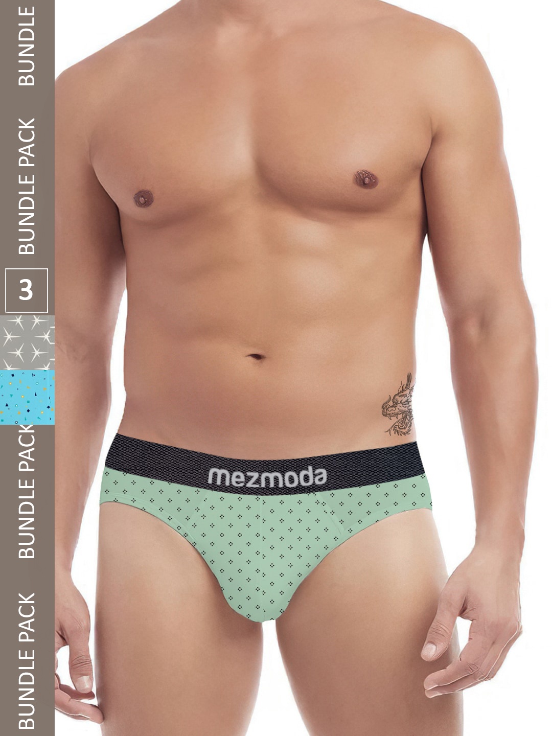 mezmoda Men Pack of 3 Printed Anti Microbial Ultra Soft Breathable Hipster Briefs, Blue
mezmoda Men Pack of 3 Printed Anti Microbial Ultra Soft Breathable Hipster Briefs, Blue