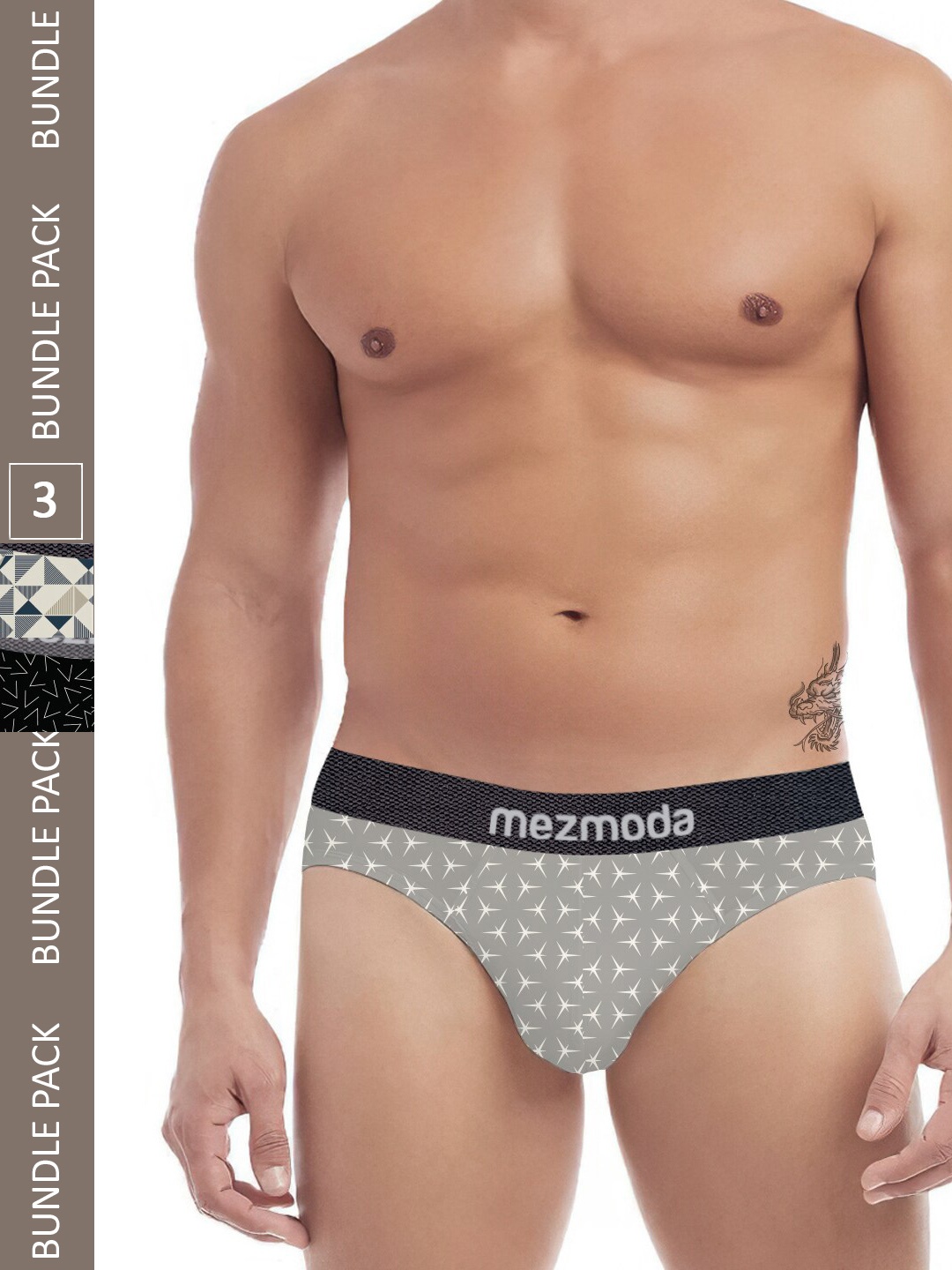 mezmoda Men Pack of 3 Printed Anti-Microbial Ultra Soft Breathable Hipster Briefs, White
mezmoda Men Pack of 3 Printed Anti-Microbial Ultra Soft Breathable Hipster Briefs, White