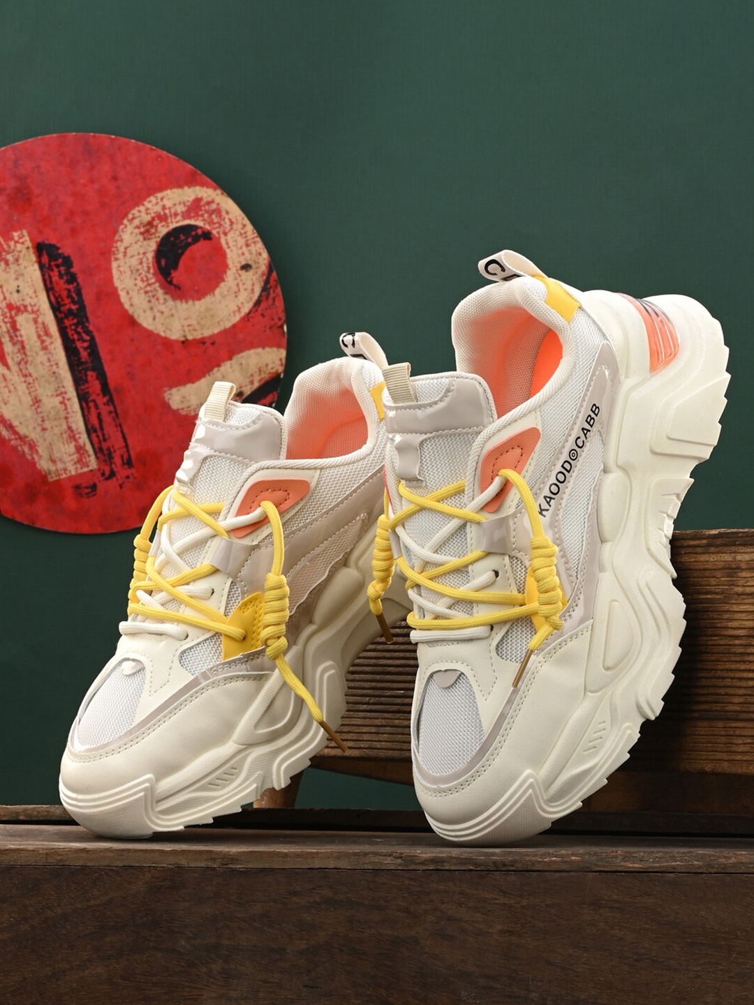 The Roadster Co. Women Non-Marking Walking Shoes, Off white