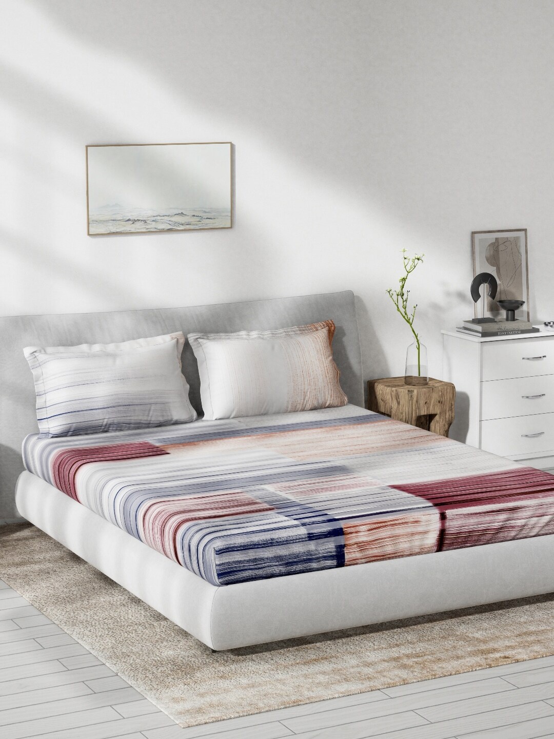 DDecor Live Beautiful Off White 140 TC Flat Cotton King Bedsheet with 2 Pillow Covers
DDecor Live Beautiful Off White 140 TC Flat Cotton King Bedsheet with 2 Pillow Covers