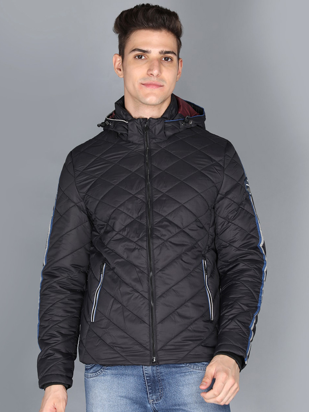 LURE URBAN Men Hooded Quilted Jacket, Black
LURE URBAN Men Hooded Quilted Jacket, Black