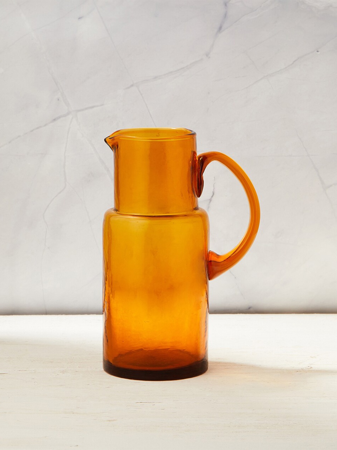 Fabindia Jivita Yellow 1 Piece Glass Transparent Kettle- 1L