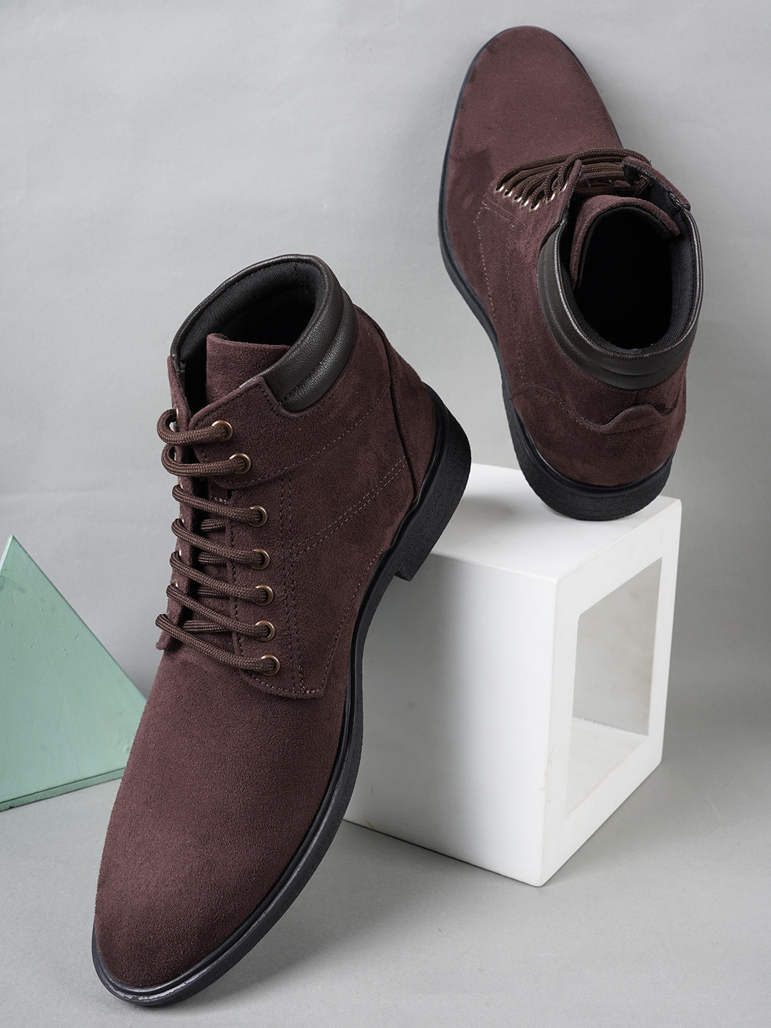 Carlton London Men Mid-Top Regular Boots, Brown 
Carlton London Men Mid-Top Regular Boots, Brown