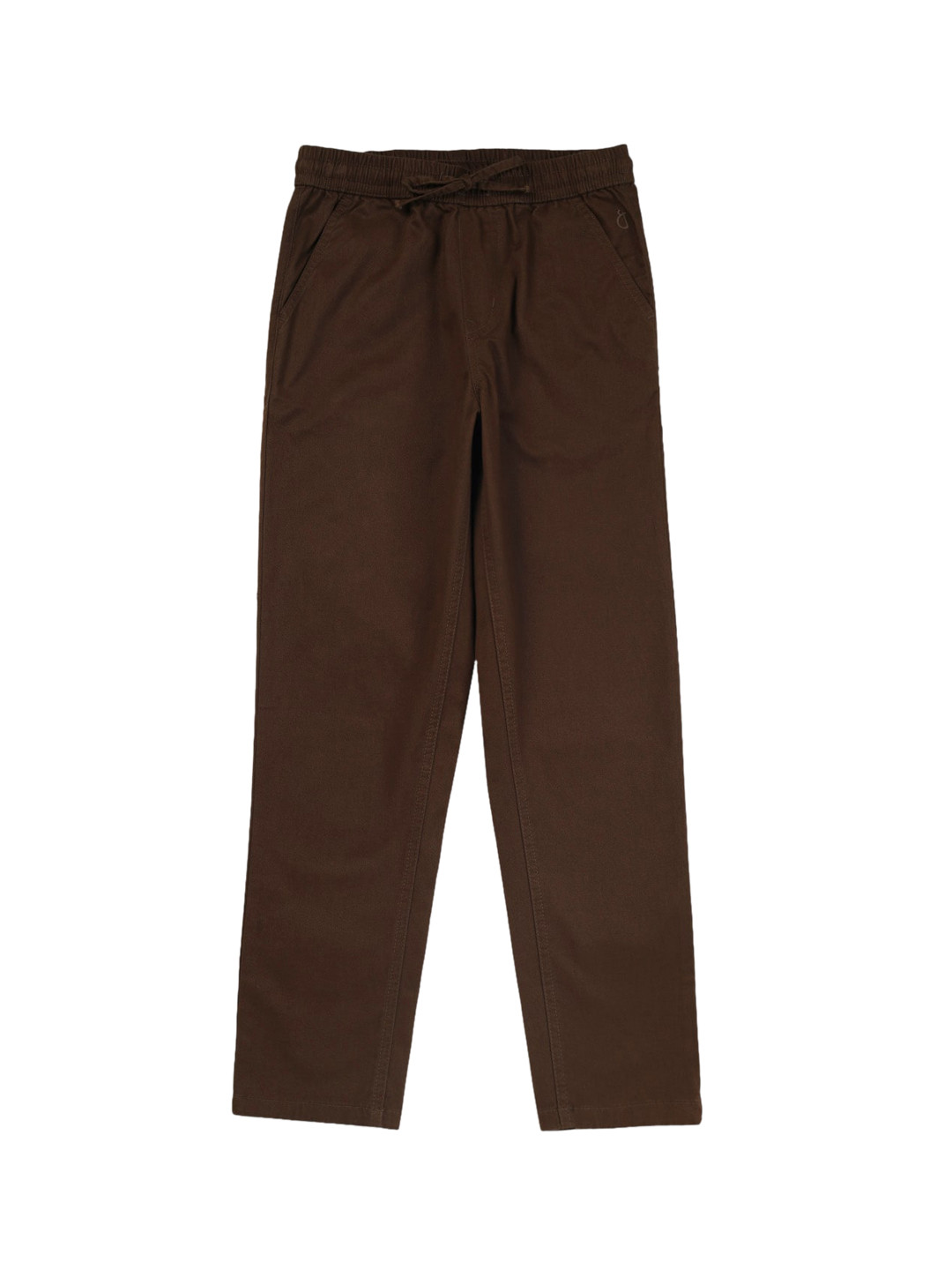 Gini and Jony Boys Mid-Rise Regular Fit Cotton Trousers, Brown 
Gini and Jony Boys Mid-Rise Regular Fit Cotton Trousers, Brown