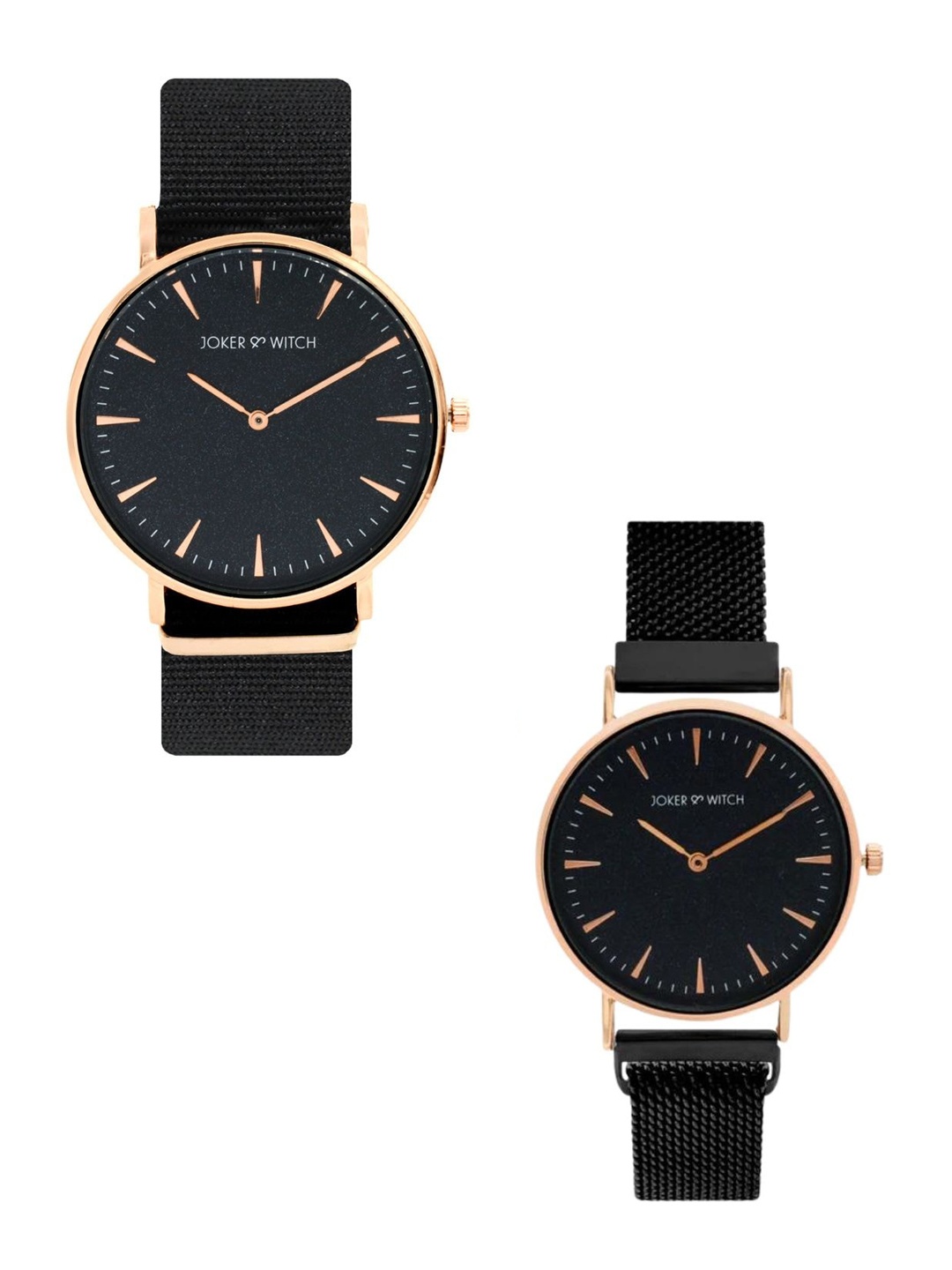 JOKER & WITCH Set of 2 Hugs & Chocolate Analogue Couple Watch Gift Set JWCW294, Black
JOKER & WITCH Set of 2 Hugs & Chocolate Analogue Couple Watch Gift Set JWCW294, Black